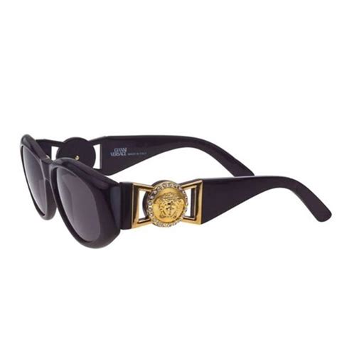 vintage versace sunglasses black/gold|expensive Versace sunglasses.